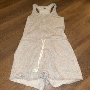 Aerie Light Gray Knit Romper